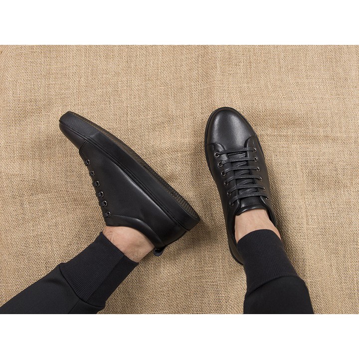 Giày nam cao cấp da bò thật in L.a.c.o.s.t.e màu đen_[GIÁ XƯỞNG] | BigBuy360 - bigbuy360.vn