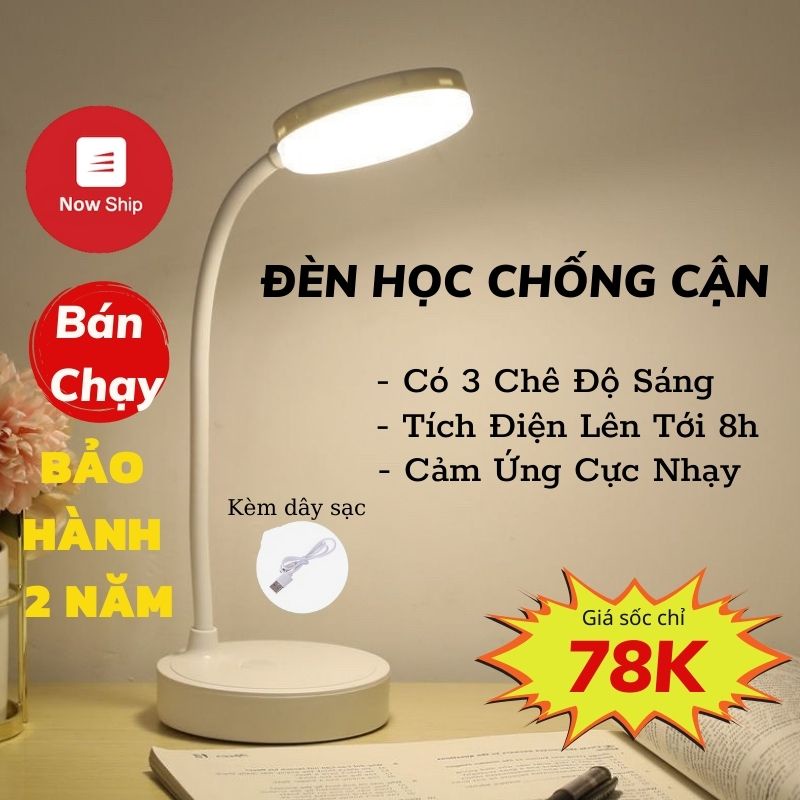 Đèn Để Bàn Học Nhỏ Gọn Tích Điện Bền Lâu Chông Mỏi Mắt, Đèn Năng Lượng Mặt Trời Asaki
