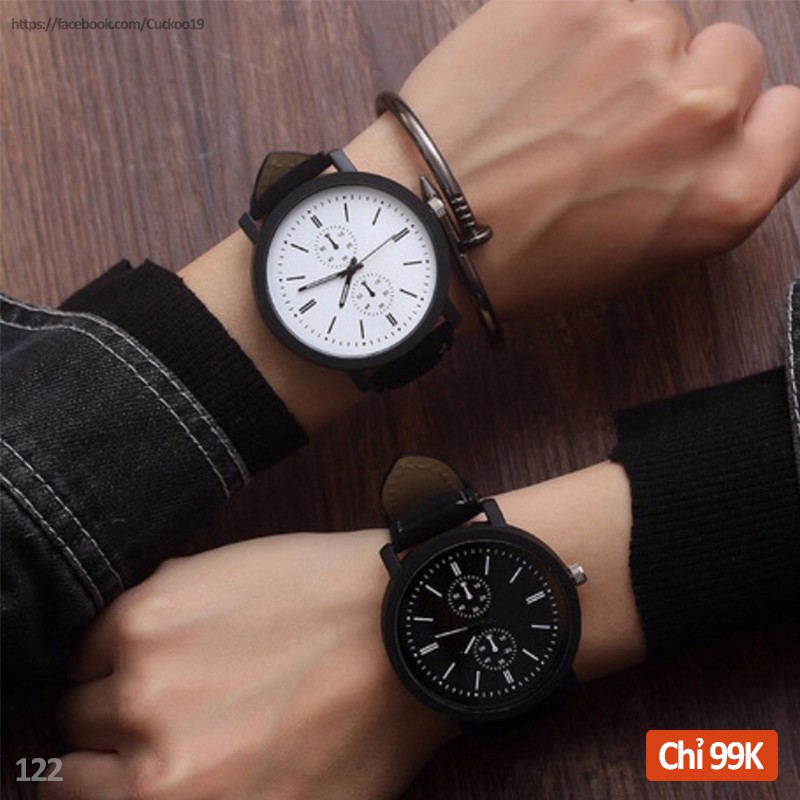 Đồng Hồ Nam Dây Da Kiểu Dáng Casual Trẻ Trung Năng Động