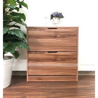 Tủ Giày Thông Minh Mẫu mới nhất 2021 - 2 ngăn với 6 tầng đựng giày dép để được cả giày thể thao và cao gót