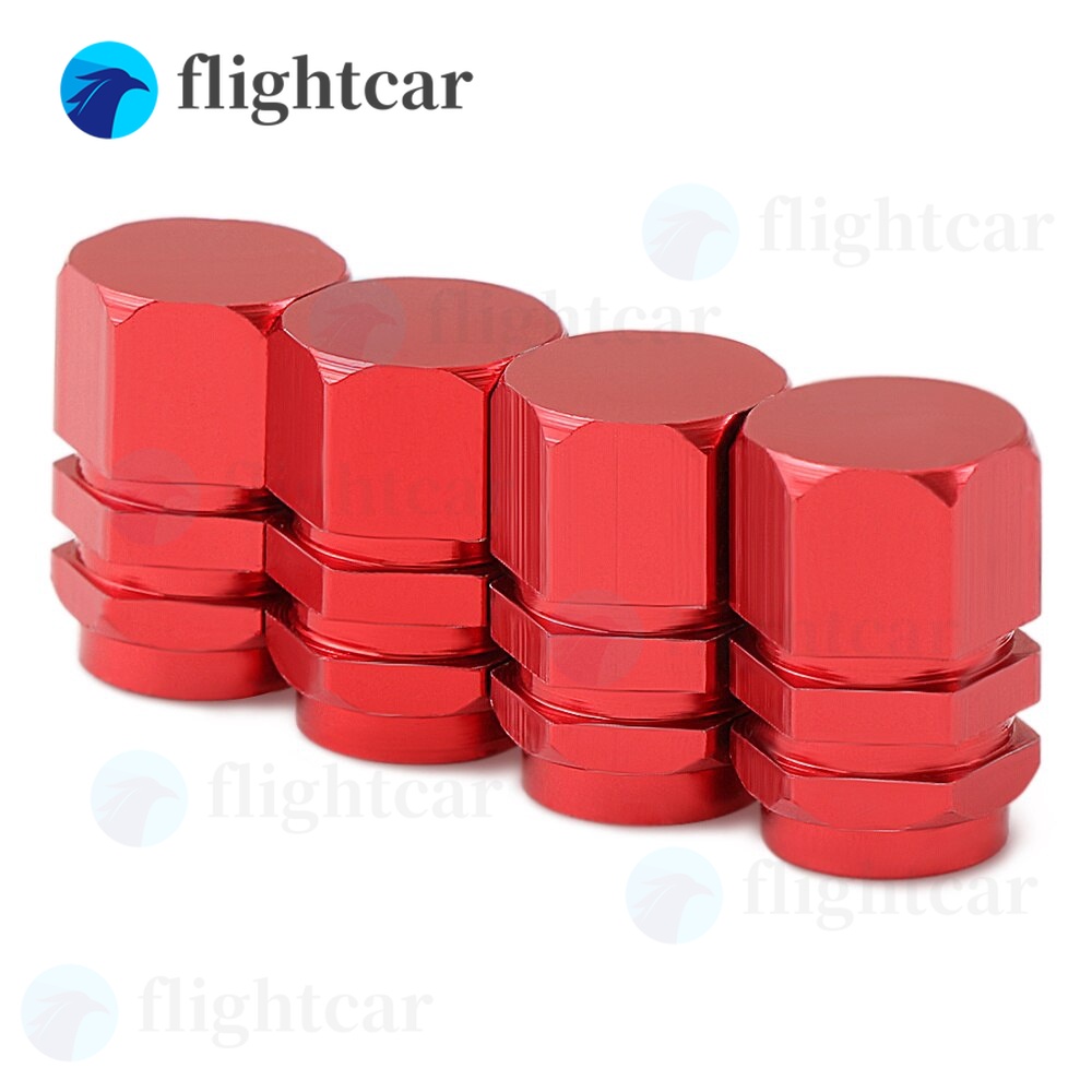 Set 4 Nắp Van Bánh Xe Hơi/Xe Máy/Xe Tải/Xe Hơi Bằng Hợp Kim Nhôm