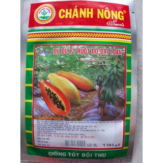 Hạt giống đu đủ ruột đỏ Đài Loan Chánh Nông gói 10 hạt