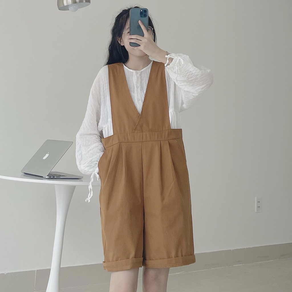 Yếm Quần Short VELAS Thiết Kế Basic JEM CLOSET Phong Cách Style Trẻ Trung Nhiều Màu Dễ Phối Đồ 7201