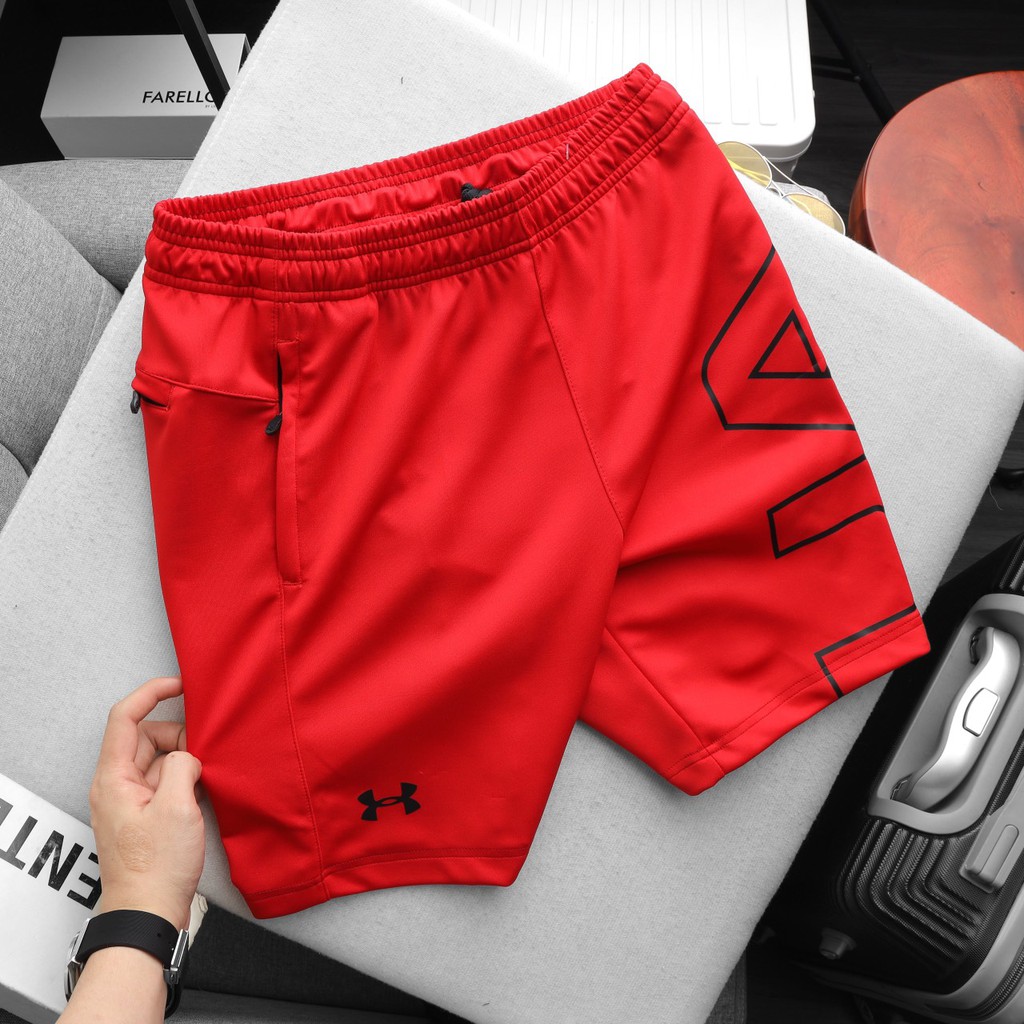 Quần short thể thao nam chất liệu thun poly 2 da co giãn, thoải mái vận động 4906