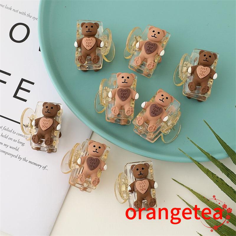 Kẹp tóc mini hình gấu dễ thương chống trượt dành cho nữ