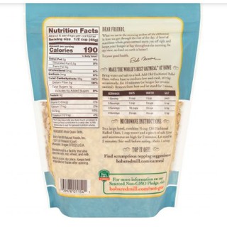 Yến Mạch Cán Mỏng, Cán Dày Bob's Red Mill - Mỹ