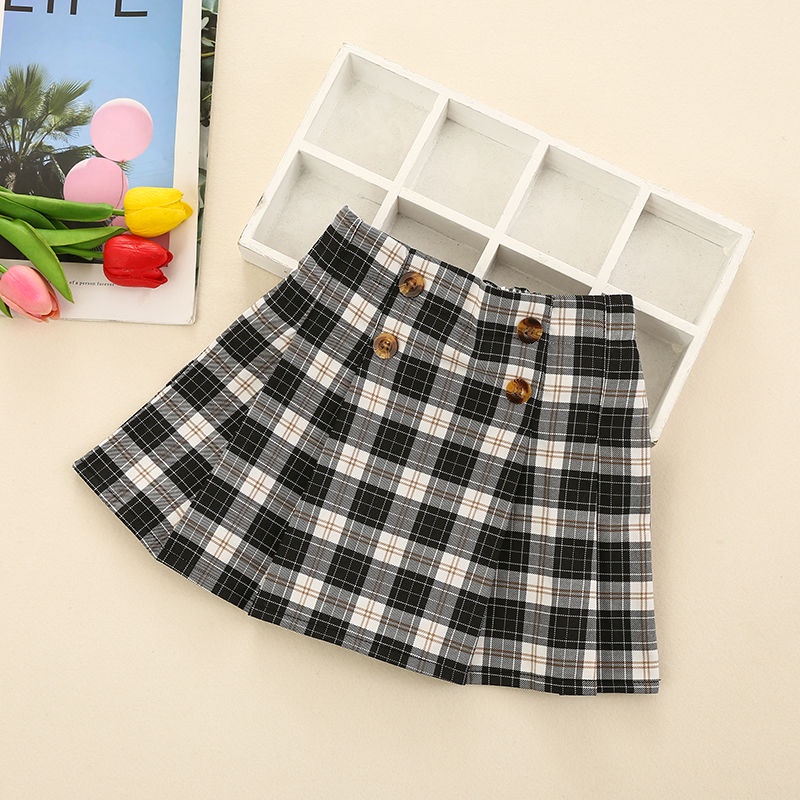 Đặc Biệt Mới Offer ~ Chân Váy Xếp Ly Kẻ Sọc Caro Dễ Phối Đồ Phong Cách Mới Năm 2022 Cho Bé Gái