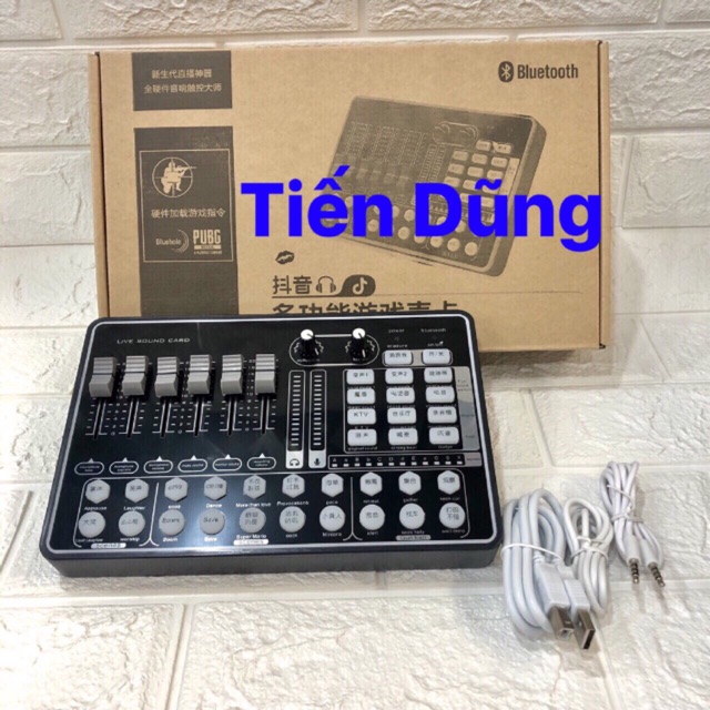 Sound card H9 có Bluetooth dòng có autu-tune tích hợp pin thuận tiên khi livestream hỗ trợ các dòng mic thu âm