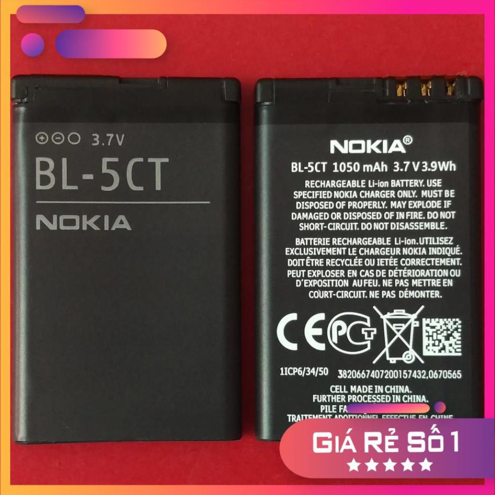 Sale giá rẻ Free ship  Pin BL-5CT dành cho Nokia 5220XM/6303c/6303ci/730c/C3-01/C3-01m/C5-00/C5-02/C6-0/C6-02 (Xám)