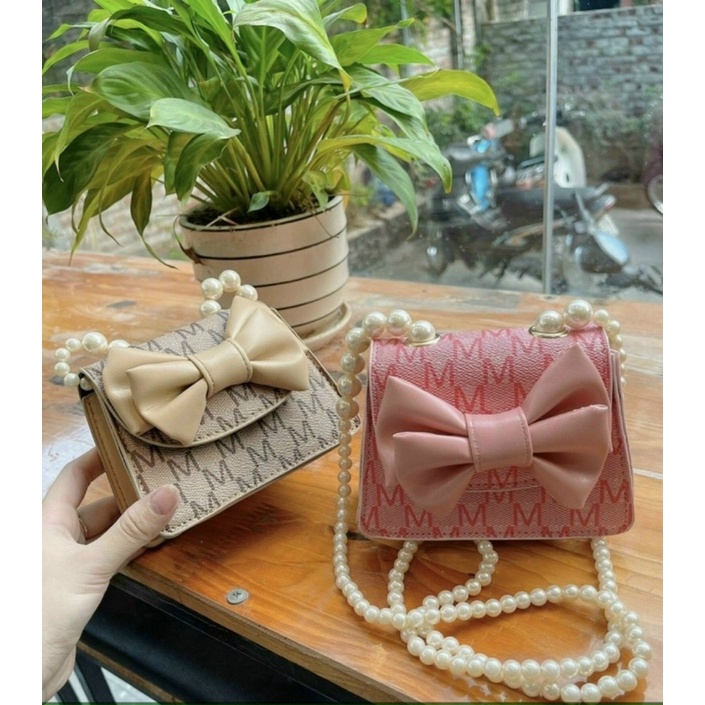 Túi mini nơ quai ngọc đeo chéo nữ giá rẻ đẹp đi chơi phong cách thời trang hàn quốc dễ thương cute