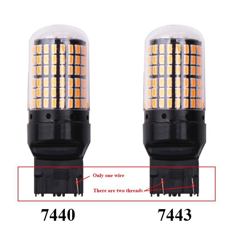 Set 2 đèn LED Kevanly T20 144smd W21W 7440 1156 Ba15S Bau15S P21W Py21W S25 dành cho xe hơi