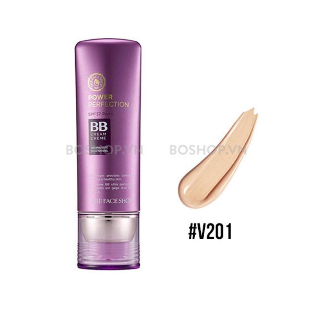 Kem nền đa năng The Face Shop BB Cream Face it Power Perfection BB tím TFS 20-40g mầu 201 và 203