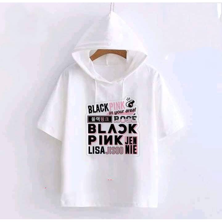 HÀNG SIÊU HIT 99k_Áo thun BlackPink in hình chibi có mũ