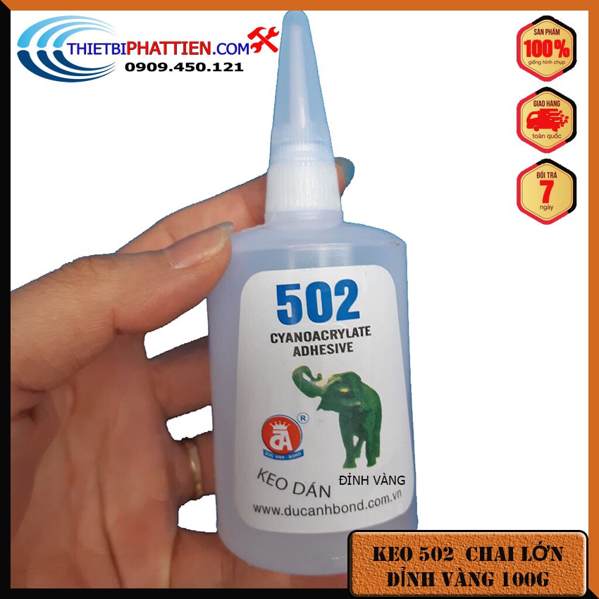 FreeShip Keo 502 Chai Lớn 100g Siêu Dính Hãng SUPER GLUE Chuyên Dán Săt, Gỗ, Nhưa...(Chính Hãng)