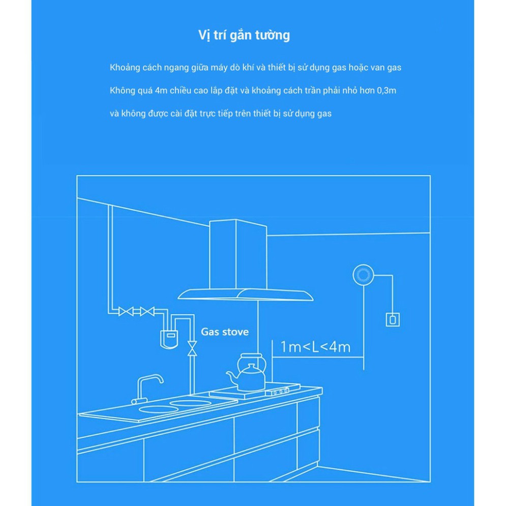 Cảm biến khí gas Xiaomi Natural Gas Sensor (Sử dụng cùng Home Kit )- Bảo hành 1 năm