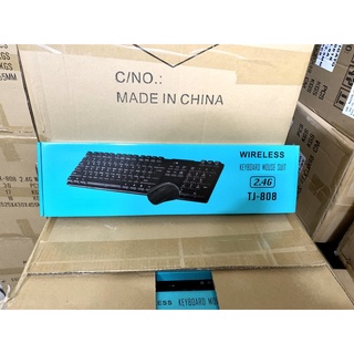 Bộ phím chuột văn phòng không dây TJ 808 phím chuột mini G1000 bảo hành 6 tháng BUNOC's