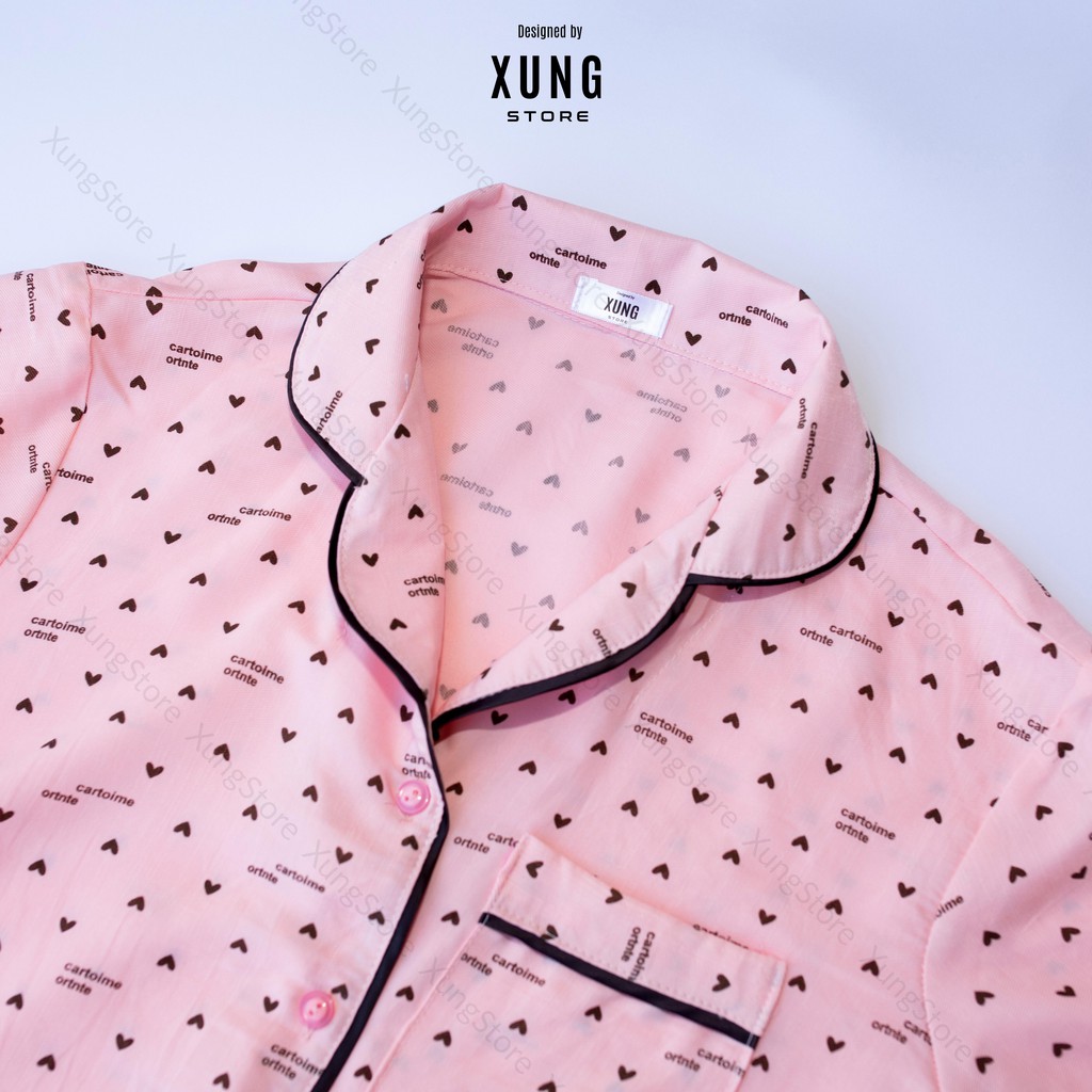 Đồ bộ nữ mặc nhà cộc tay chất đũi mát lạnh - Hàng thiết kế bởi Shop Xungstore.Clothing