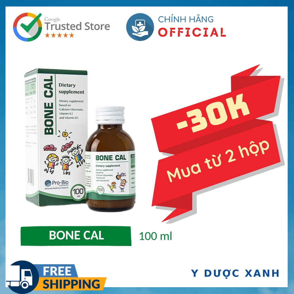 Mua [Chính Hãng] BONE CAL, 100ml, Siro bổ sung canxi cho bé, trẻ em, trẻ sơ sinh - Y Dược Xanh