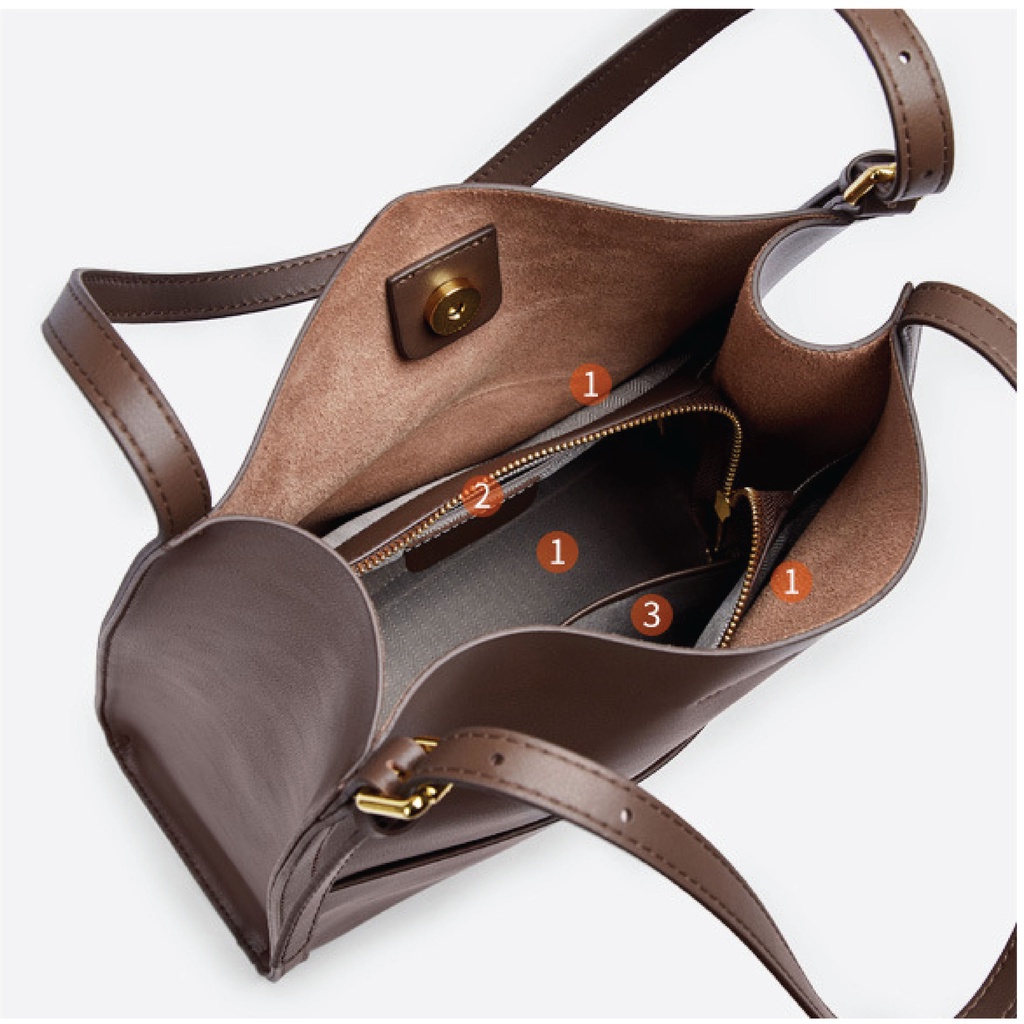 Túi xách nữ NALYN Lisa Bag màu Nâu cafe