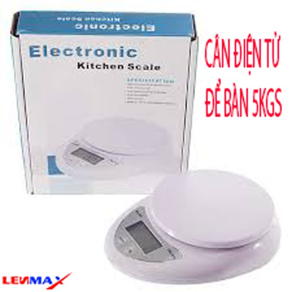 Cân Điện Tử Để Bàn Kitchen Scale 5kg 7Kg, Cân Tiểu Ly thực phẩm, cân mini, cân điện tử Electronic Kitchen Scale,LENMAX