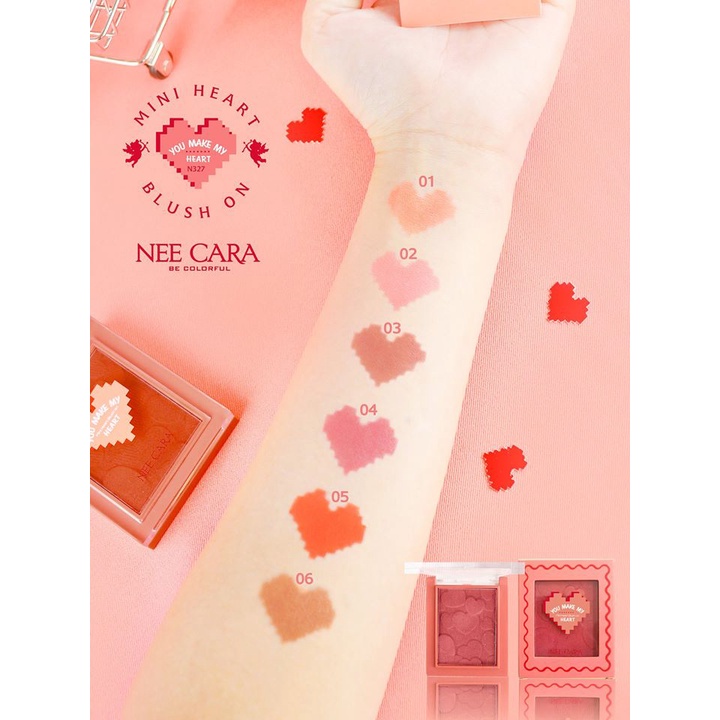 Phấn Má Hồng Lì Không Nhũ Nee Cara Tông Cam Đất You Make My Heart N327 No.06