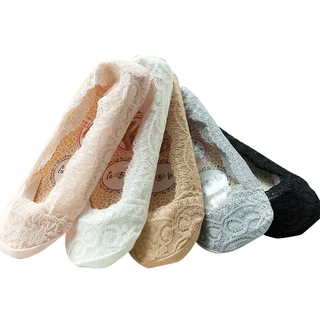 Women's cotton lace anti-slip socks Invisible silicone anti-slip socks Spring and summer Women's thin cotton socks