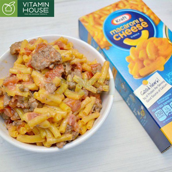 Nui Phô Mai cho bé Macaroni &amp; Cheese Kraft Hộp 206g [Vitamin House]