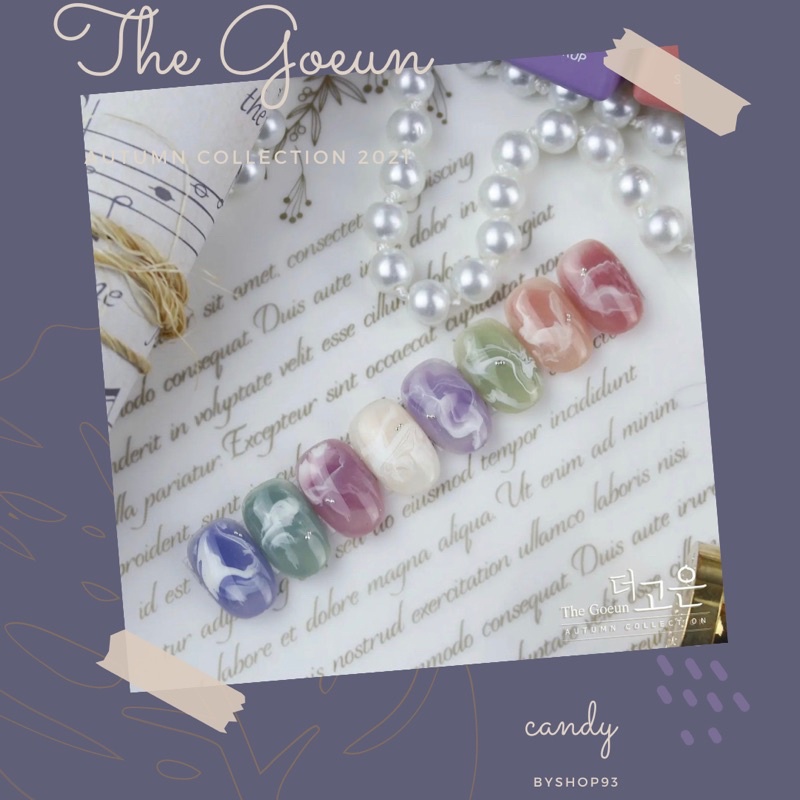 [Candy nail] Bộ sản phẩm sơn gel thạch cao cấp Hàn Quốc collection Autumn 2021 The Goeun (8pcs)