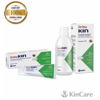 COMBO 3 NƯỚC SÚC MIỆNG & KEM ĐÁNH RĂNG ORTHOKIN CHUYÊN BIỆT CHO RĂNG NIỀNG