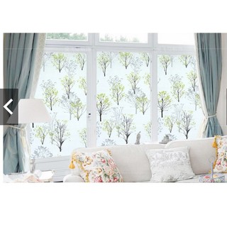 Combo 5m decal dán kính mờ cây xanh khổ 45cm