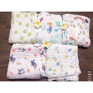 khăn tắm aden sợi tre 6 lớp không viền