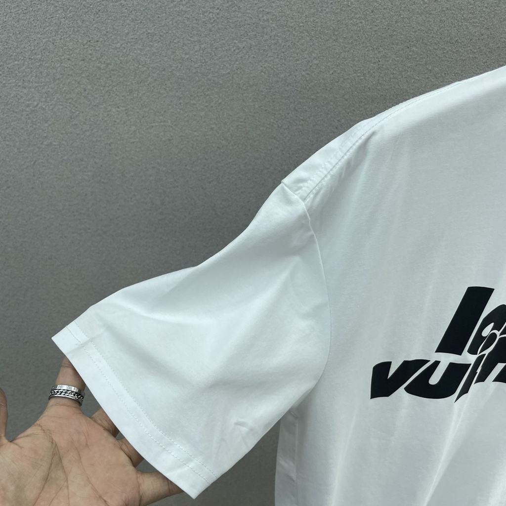Áo Thun LV 02 in logo Louis Vuitton , Áo Phông Unisex Form Rộng Chất Vải Cotton Thời Trang Nam Nữ