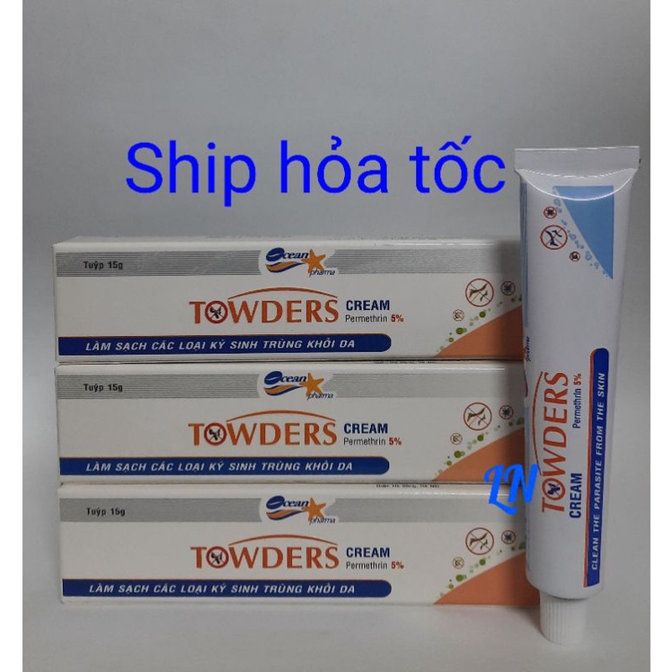 Kem loại sạch ghẻ, chấy rận, ký sinh trùng Towders cream