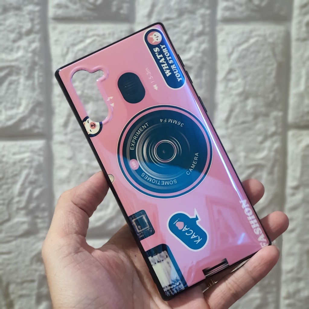 Ốp lưng Samsung Galaxy Note 10 hình máy ảnh kèm giá đỡ và dây đeo