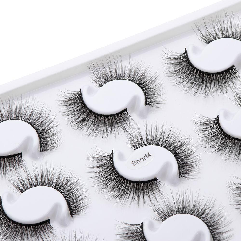 Bộ 12 Cặp Lông Mi Giả Bằng Cotton Lông Chồn Tự Nhiên Handmade