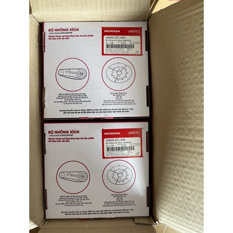 Bộ Nhông sên NSD nhông xích HONDA Wave RS/ RSX/ ALPHA/ Wave 110/WAVE S110/ Fu Neo H0640KTL640
