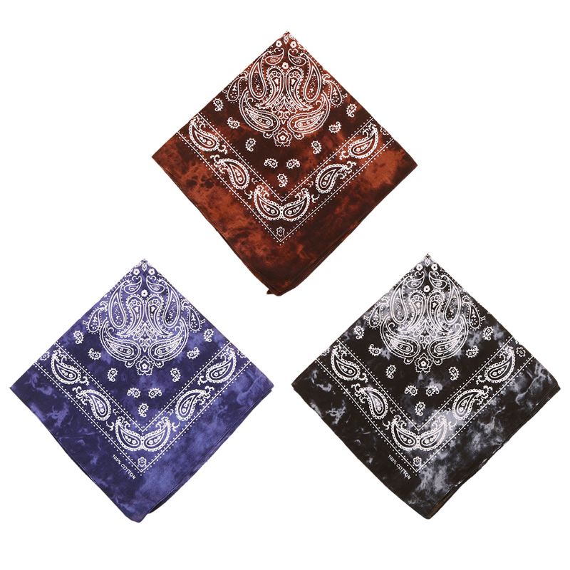 Khăn Quàng Cổ Cotton Họa Tiết Màu Nhuộm Phong Cách Vintage Nhật Bản