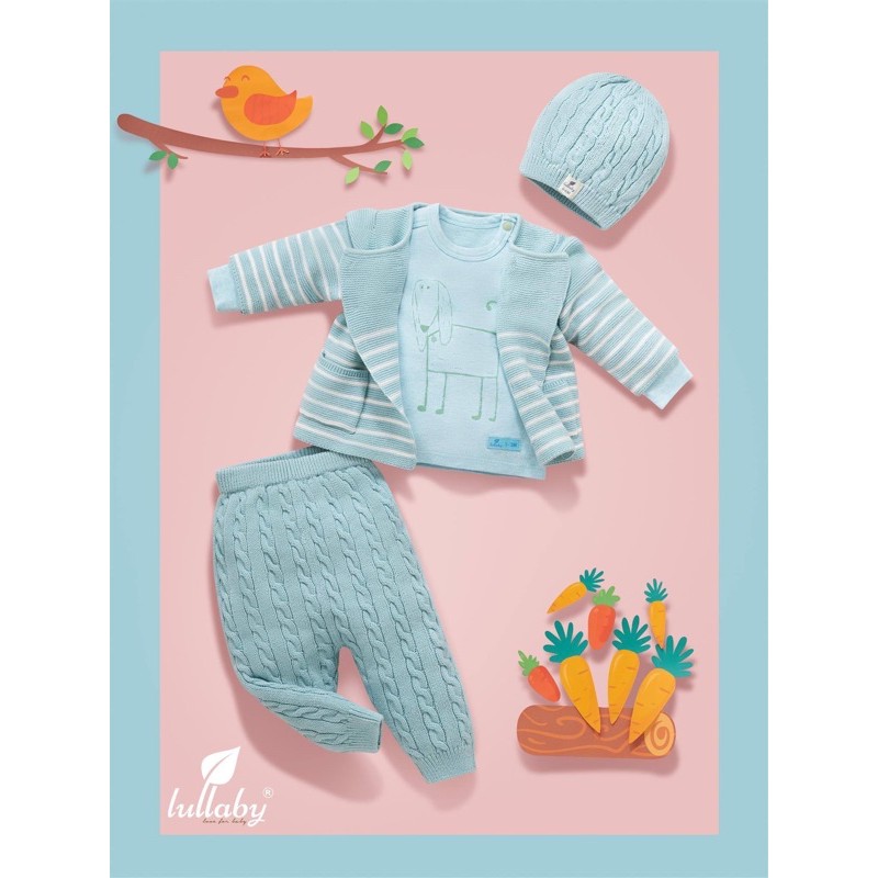 [LULLABY SALE] Bộ dài tay cotton nỉ sơ sinh bé gái bé trai