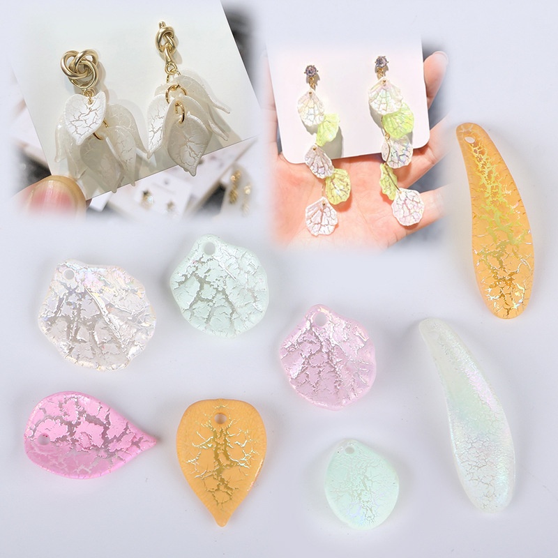 (1 cái)cánh hoa nhựa nứt nhiều size, Nguyên liệu làm trang sức cổ trang, Nguyên liệu diy