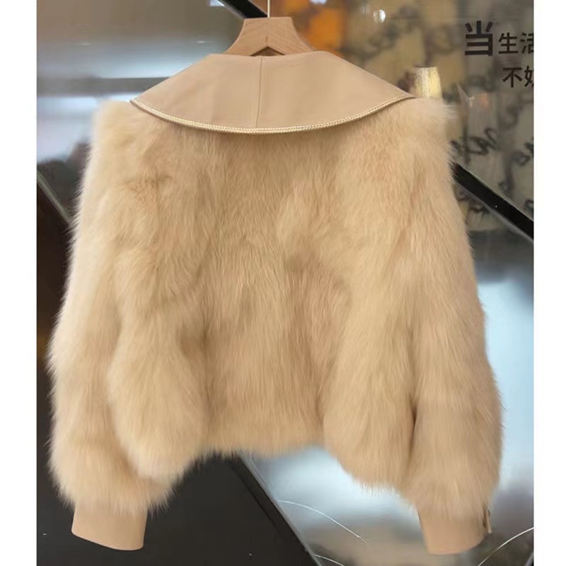 2021 áo khoác trẻ em ghép lông mới mùa thu đông