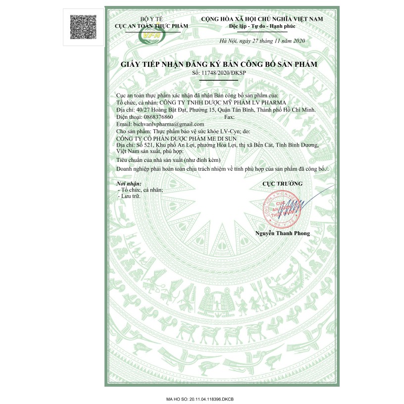 LV - CYN viên uống hỗ trợ làm đẹp DA - MÓNG - TÓC