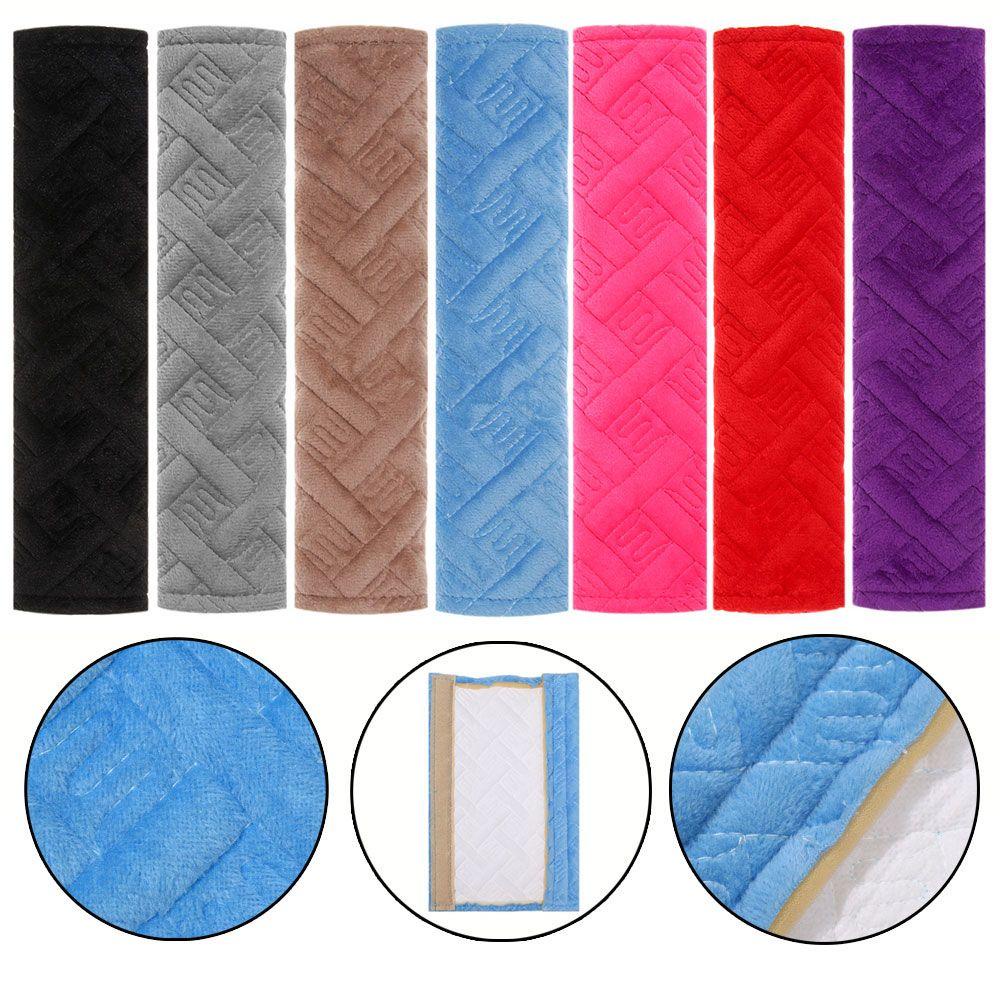 BTLIMER Bộ 2 Vỏ Bọc Dây Đai An Toàn Xe Hơi Bằng Vải Lông Nhung Nhiều Màu Chống Trượt