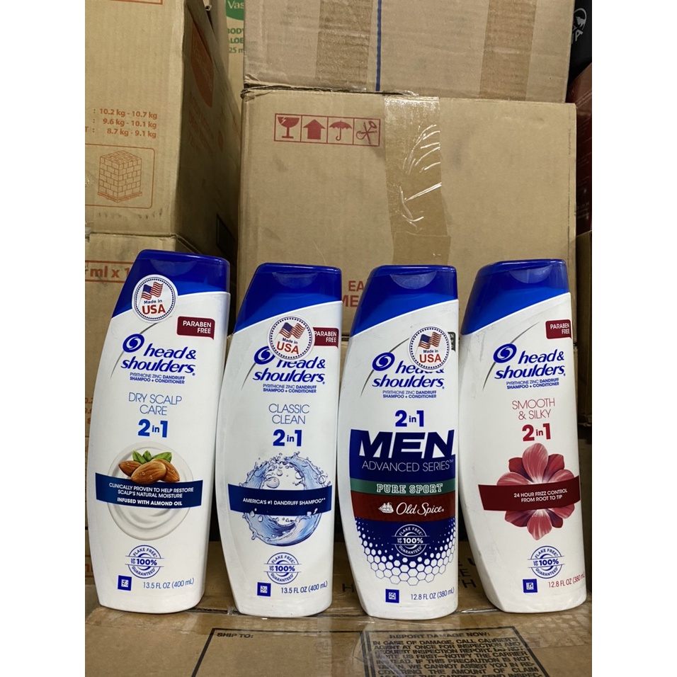 [ Chính Hãng ] Dầu Gội &amp; Xả Head &amp; Shoulders 2in1 380ml/400ml Hàng Mỹ