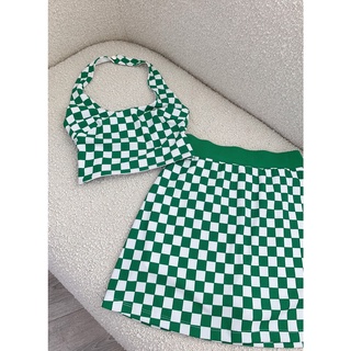 Set áo yếm caro