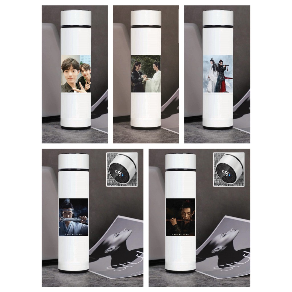 Bình Giữ Nhiệt in hình Trần Tình Lệnh Bác Quân Nhất Tiêu Vương Nhất Bác Tiêu Chiến Lõi INOX đựng nước tiện lợi xinh xắn