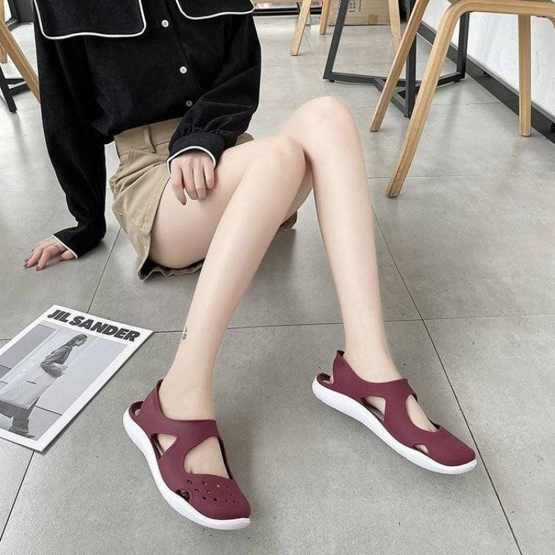 Giày Búp Bê Nhựa Đế Dày Thời Trang Nữ