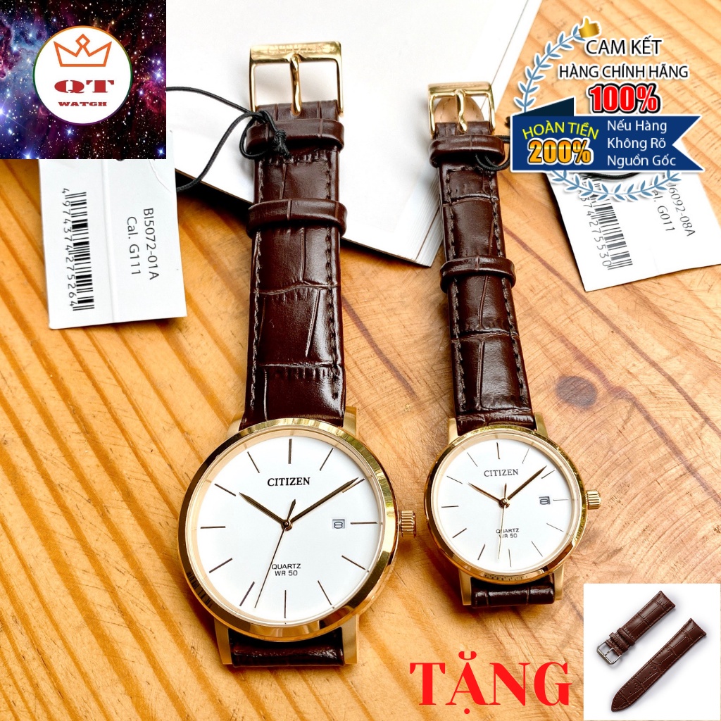 Đồng Hồ Cặp CITIZEN JP BI5072-01A EU6092-08A Chính Hãng Tặng Dây Da Cao Cấp
