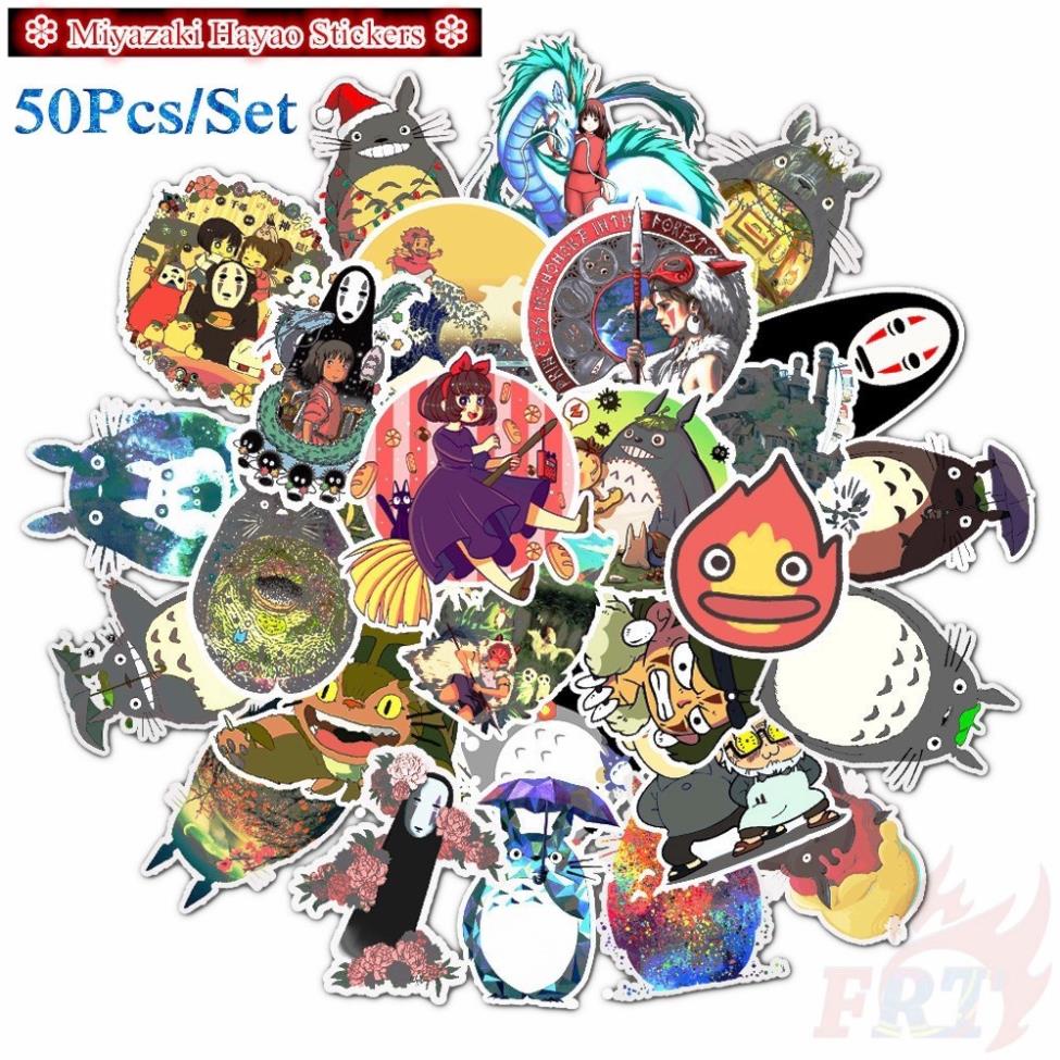 [STICKER 1K] SET 50 STICKER TOTORO SIÊU CHẤT DÁN TRANG TRÍ ĐT LAPTOP VALI TƯỜNG TỦ KỆ MŨ BẢO HIỂM XE MÁY NOTEBOOK