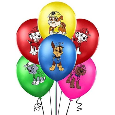 Set 10 Bong Bóng Cao Su 12 inch Hình Chú Chó Cứu Hộ Trang Trí Tiệc Cho Bé