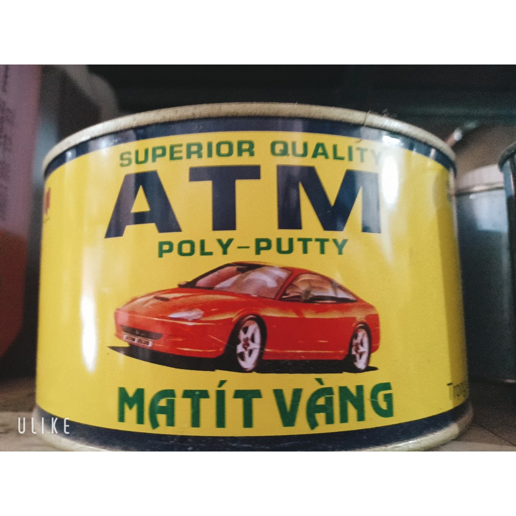BẢ MATIT VÀNG ATM BỘT TRÉT 2THÀNH PHẦN LON 1KG, LÀM BÓNG CHE LỒI LÕM SẮT, GỖ